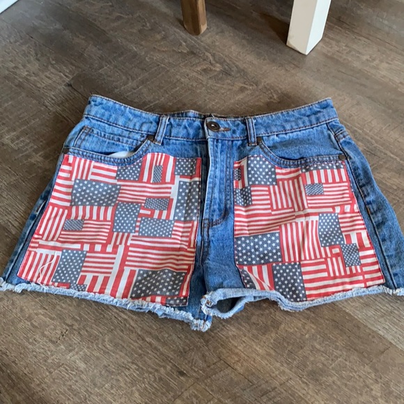 High waisted american flag shorts - Picture 1 of 2